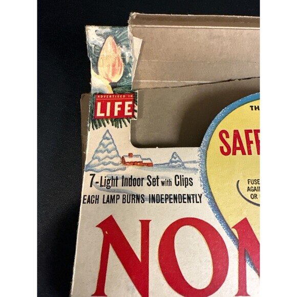 Vintage Noma Lites 7-Light Christmas String w/ Box - Picture 3 of 9